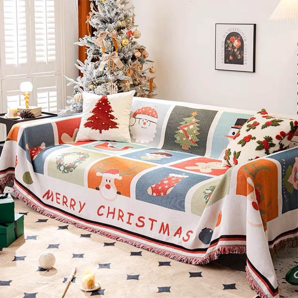 Festive Holiday Couch Slipcover - Peties