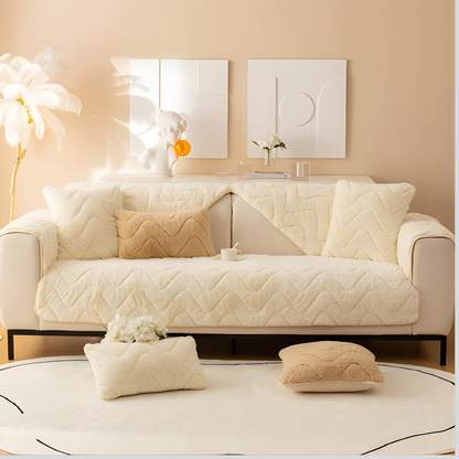 Soft Velvet Couch Slipcover
