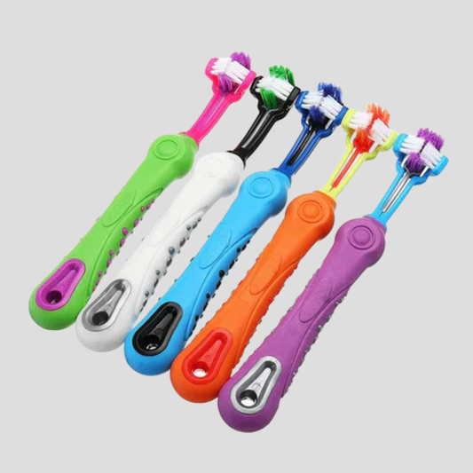 Easy 3 Head Pet Toothbrush for Daily Oral Care - Peties
