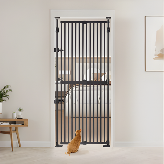 Tall Black Pet Safety Gate - Peties