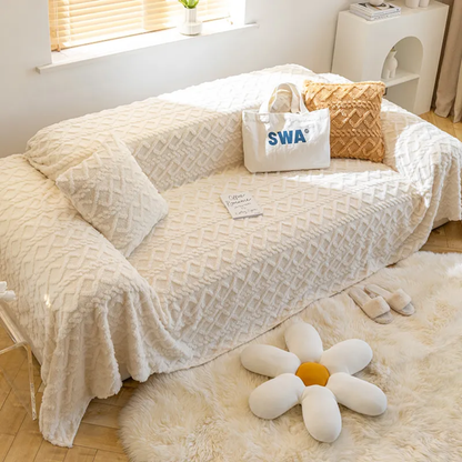 Soft Plush Couch Cover Furniture Blanket Protector