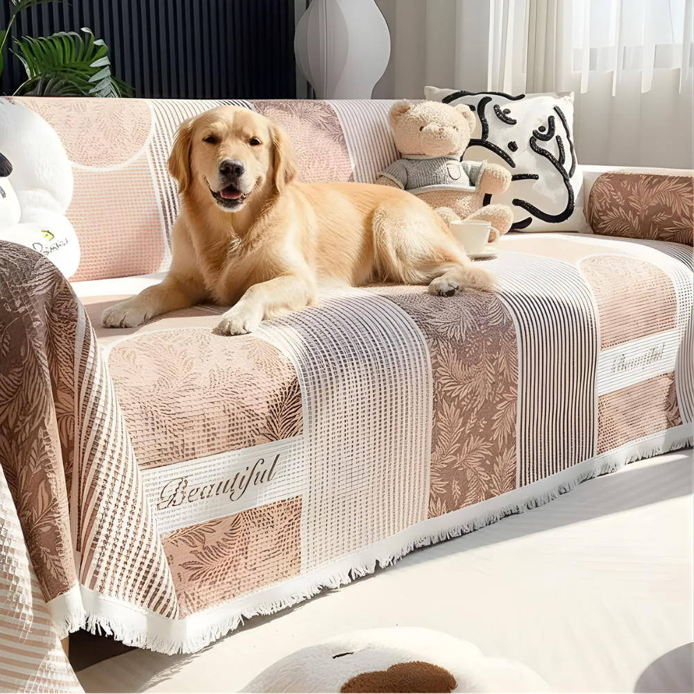 Plush Patterned Couch Slipcover - Peties