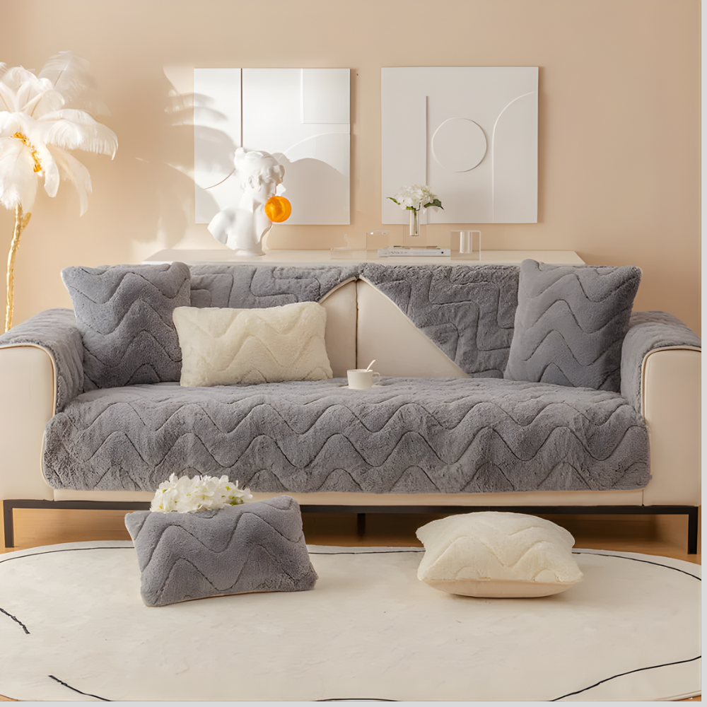 Soft Velvet Couch Slipcover