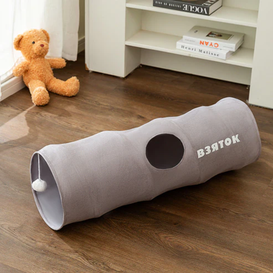 Collapsible Kitty Play Tunnel Fun Toy - Peties