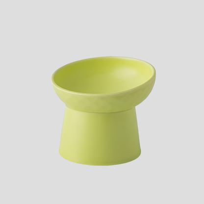 Modern Slanted Stoneware Pet Food Bowl