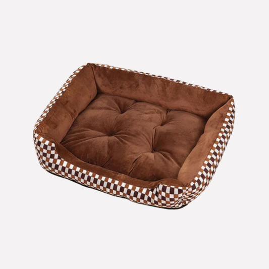 Orthopedic Plush Dog Bed – Comfortable Supportive Pet Mattress - Peties