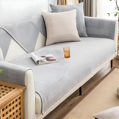 Natural Fabric Couch Slipcover Set