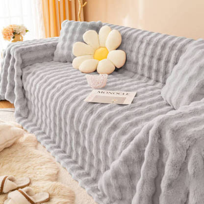 Cozy Faux Fur Pet Sofa Throw