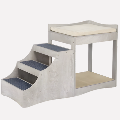 Cozy Pet Bed with Easy Access Step - Peties