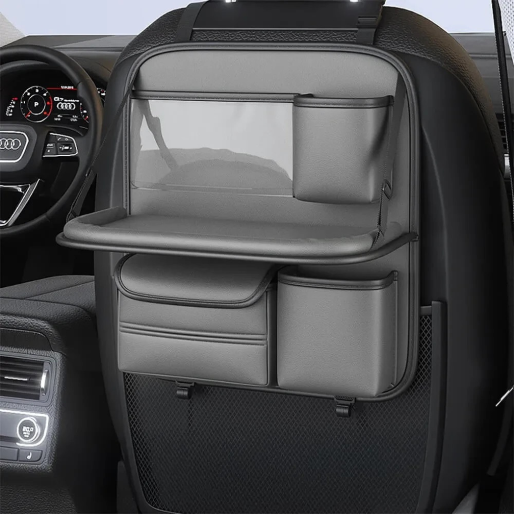 Collapsible Car Back Seat Storage Console Table