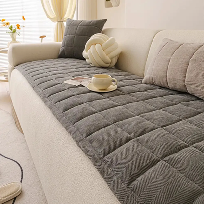 Plush Tweed Couch Slipcover