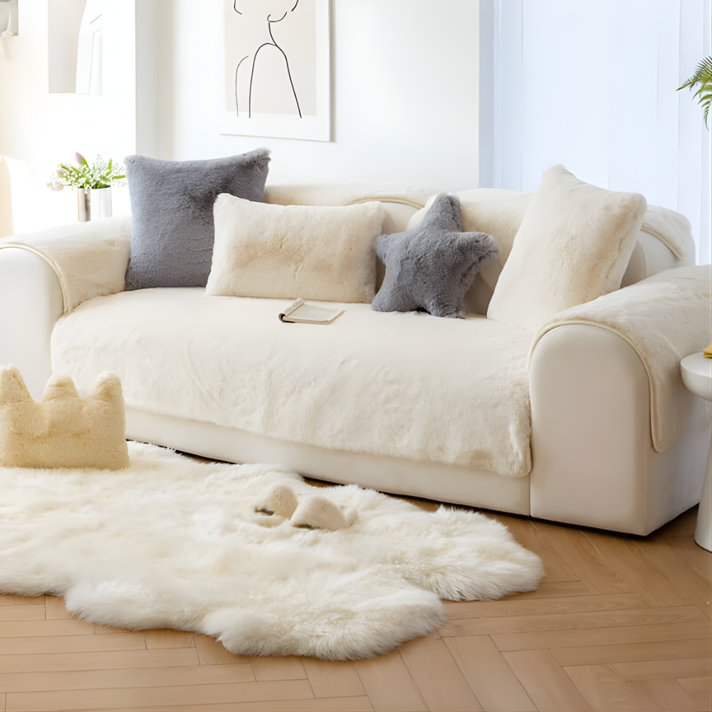 Soft Velvet Couch Slipcover - Peties