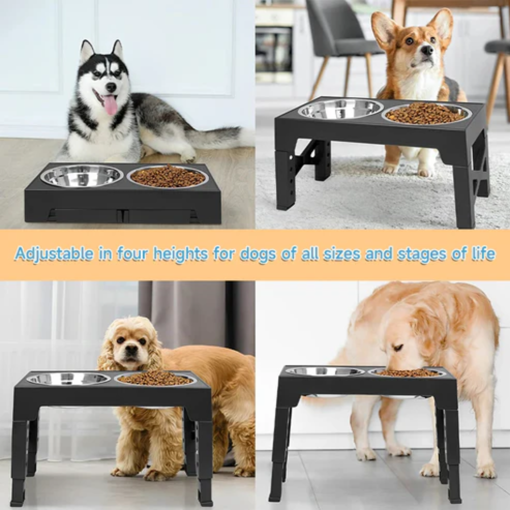 Non-Slip Tilt & Durable Stainless Steel Pet Bowls - Peties