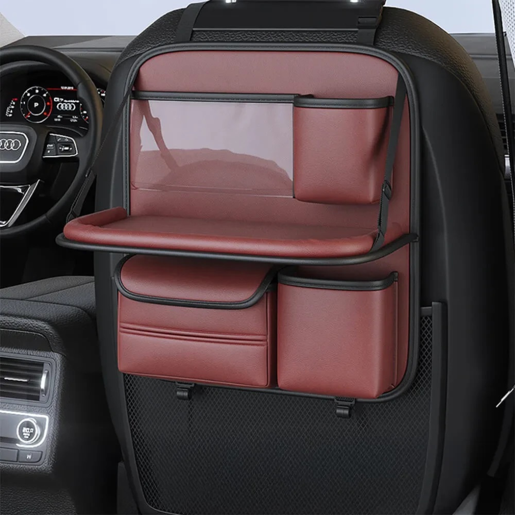 Collapsible Car Back Seat Storage Console Table