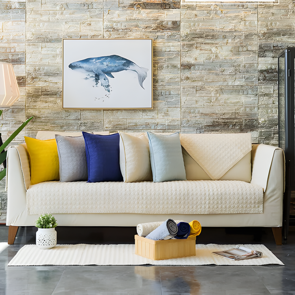 Faux Leather Sofa Slipcover