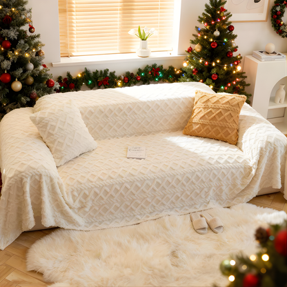Plush Fuzzy Couch Slipcover - Peties