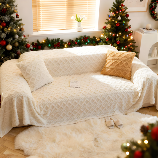 Plush Fuzzy Couch Slipcover - Peties