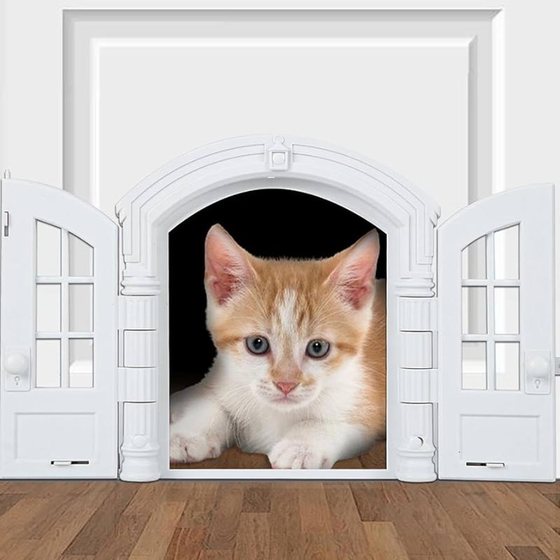 Elegant French-Style Interior Cat Door – Double Door Design