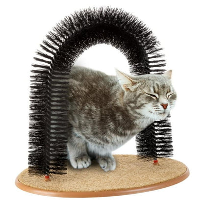 Cat Scratching Pad Toy and Self-Groomer – All-in-One Feline Fun