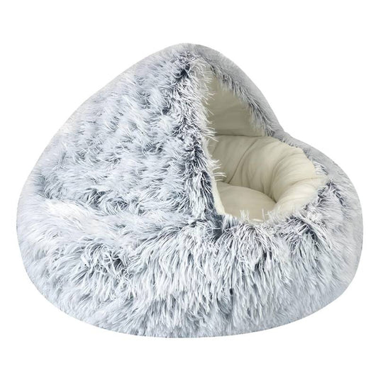 2 In 1 Sleep Cat House - Plush Cat Bed