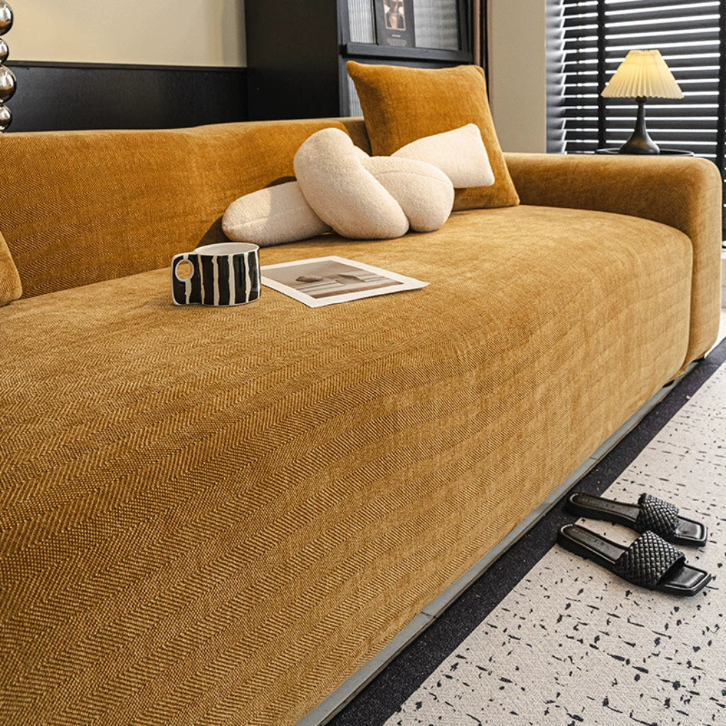 Couched Shield Example Herringbone Full‑Coverage Sofa Protection Magic Couch Cover – Peties