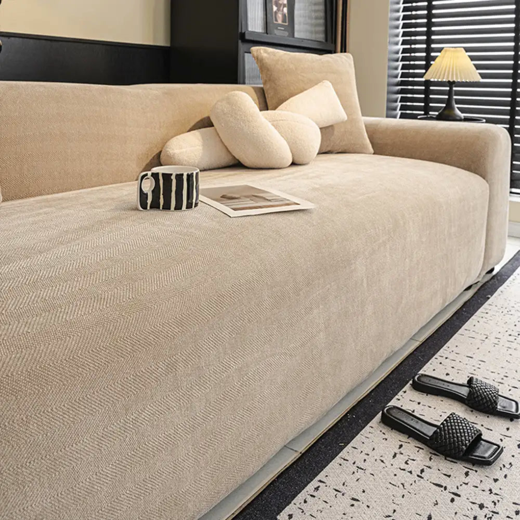 Couched Shield Example Herringbone Full‑Coverage Sofa Protection Magic Couch Cover – Peties