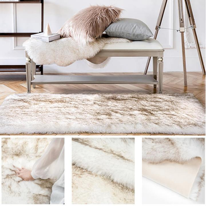 Plush Sheepskin Circular Floor Mat