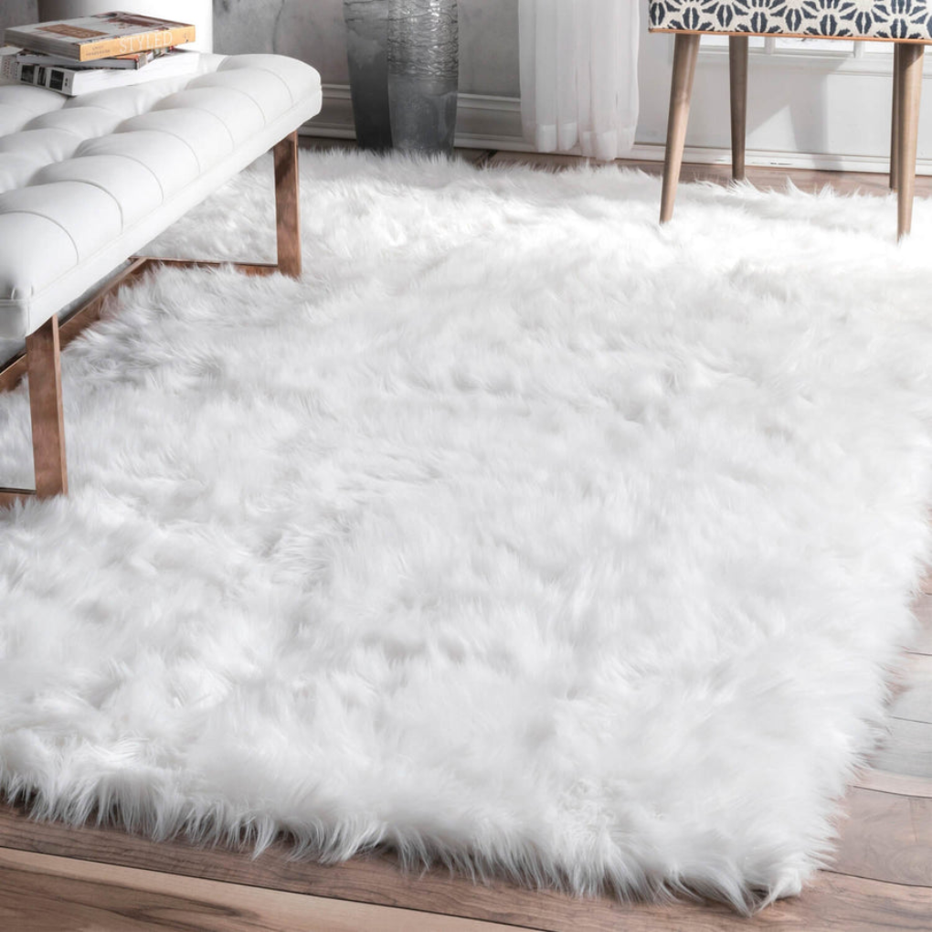 Plush Artificial Sheepskin Floor Mat - Peties
