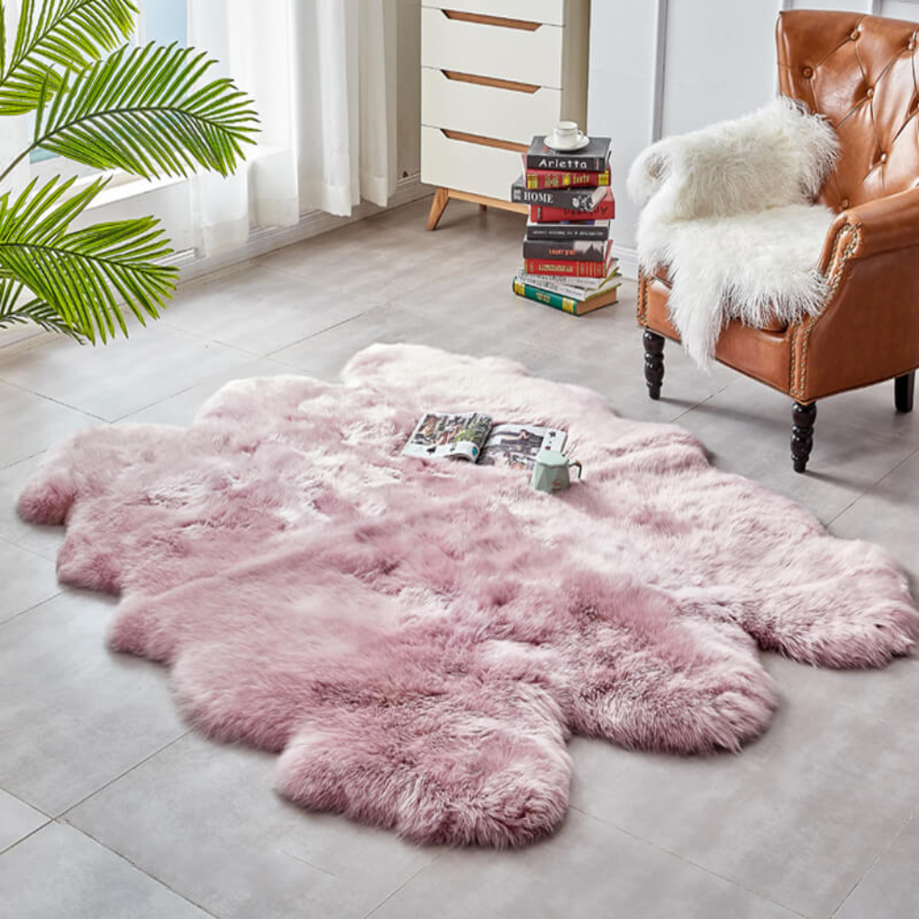 Plush Natural Sheepskin Floor Mat