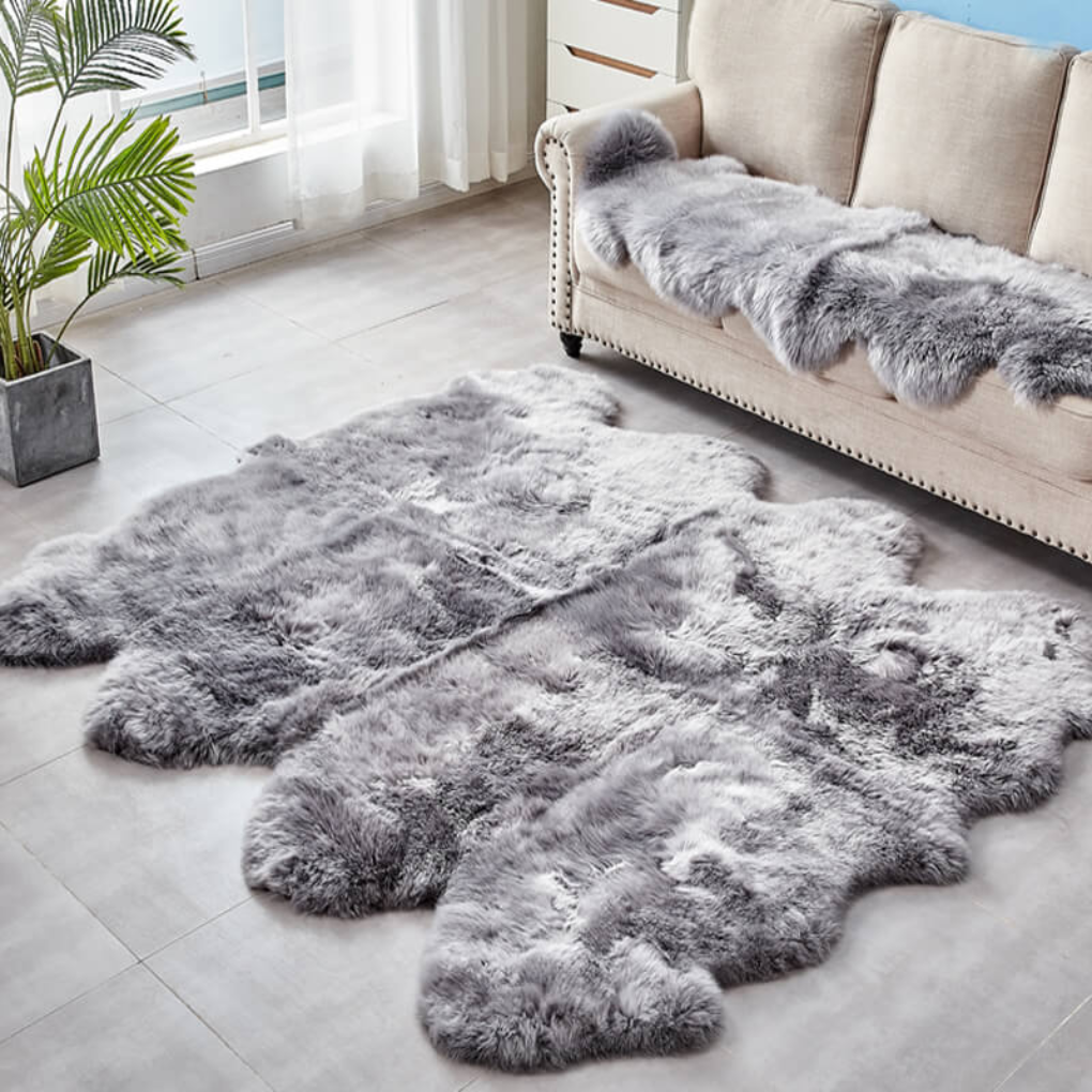Plush Natural Sheepskin Floor Mat