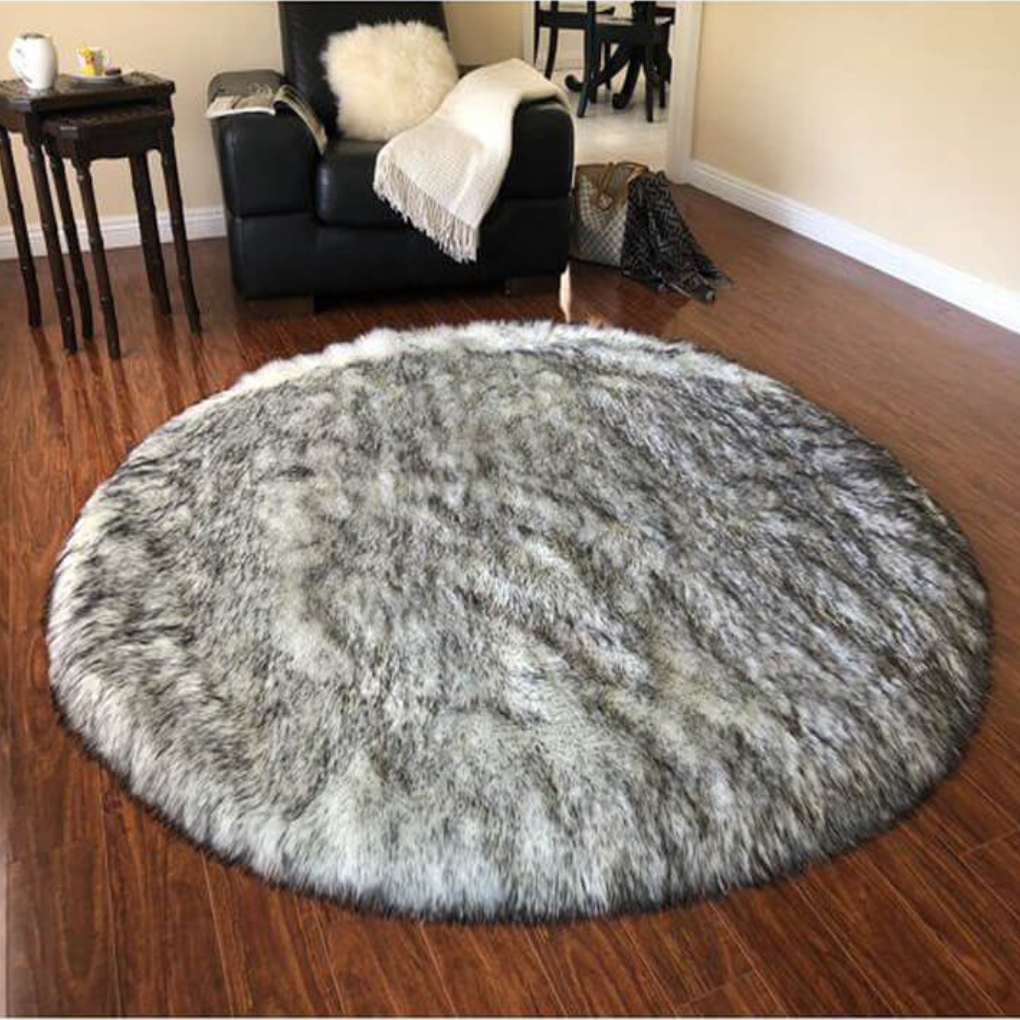 Plush Natural Sheepskin Floor Mat