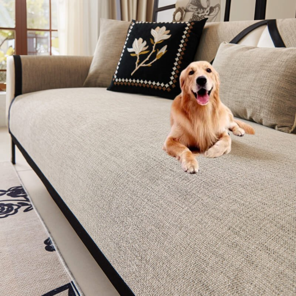 Non Slip Faux Suede Sofa Cover