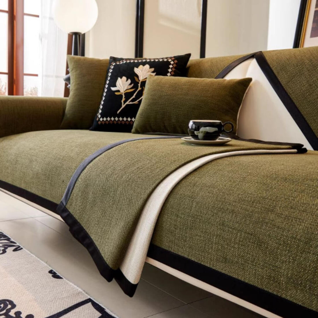 Non Slip Faux Suede Sofa Cover