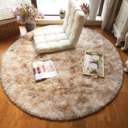 Plush Circular Shaggy Floor Rug