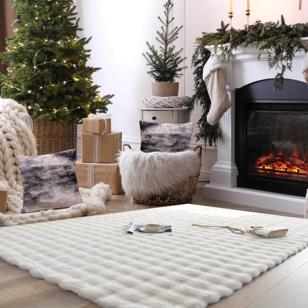 Plush Big Sheepskin Style Floor Rug - Peties