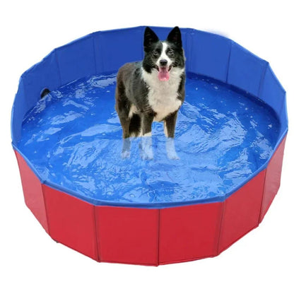 Foldable Dog Swimming Pool – Portable Pet Bath Tub for Indoor & Outdoor Use