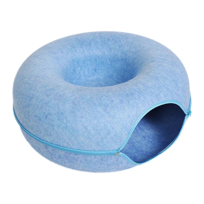 Donut Cat Bed House - Cat Tunnel Bed