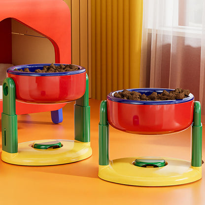 Elevated Pet Feeder with Non Slip Adjustable Base - Peties