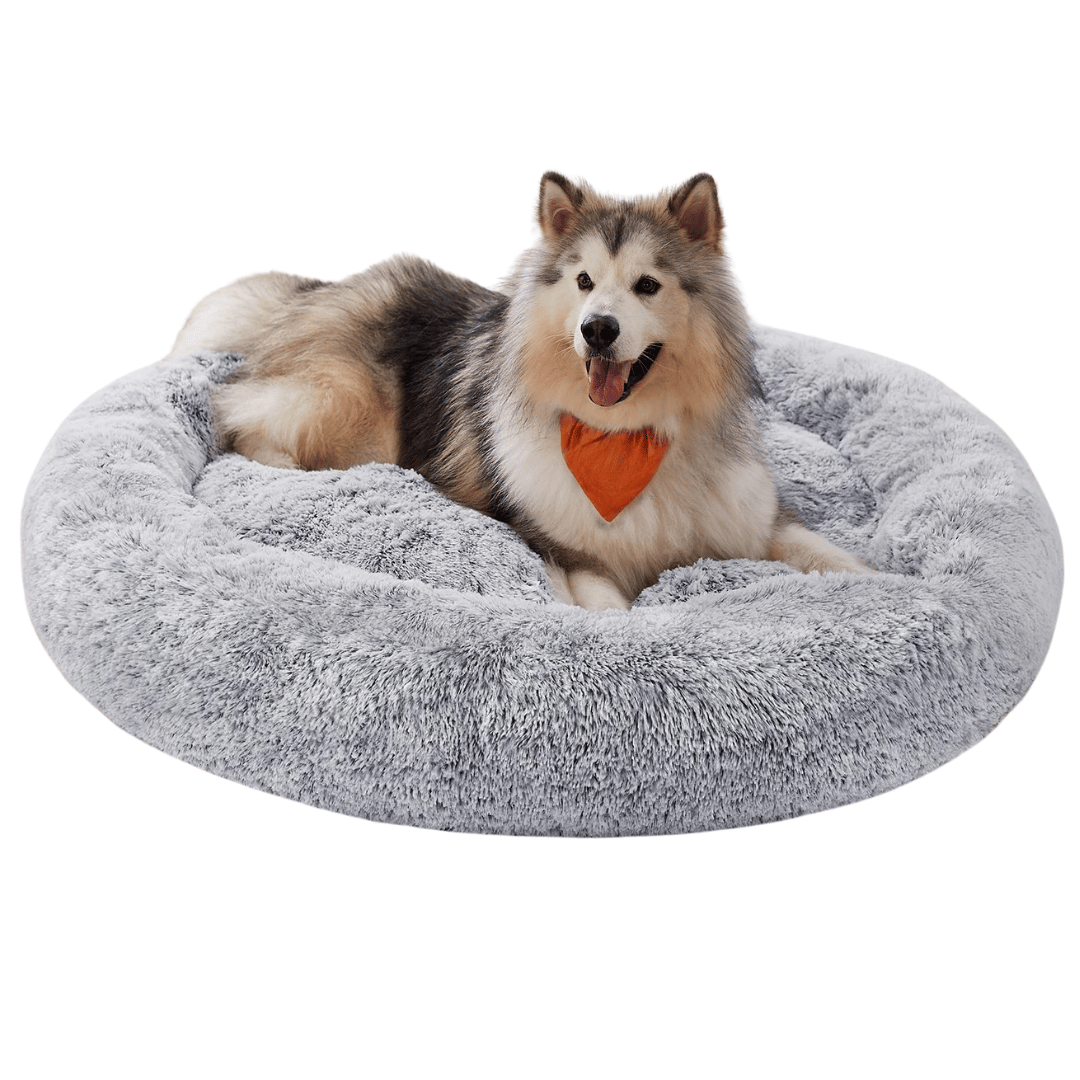 Big Comfy Donut Dog Bed with Removable Cover - Peties