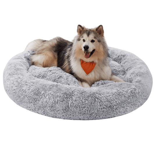 Big Comfy Donut Dog Bed with Removable Cover - Peties