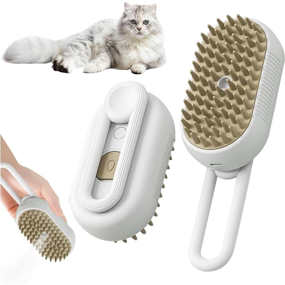 Grooming Cat Brush – Pet Hair Remover with Gentle Steam Technology