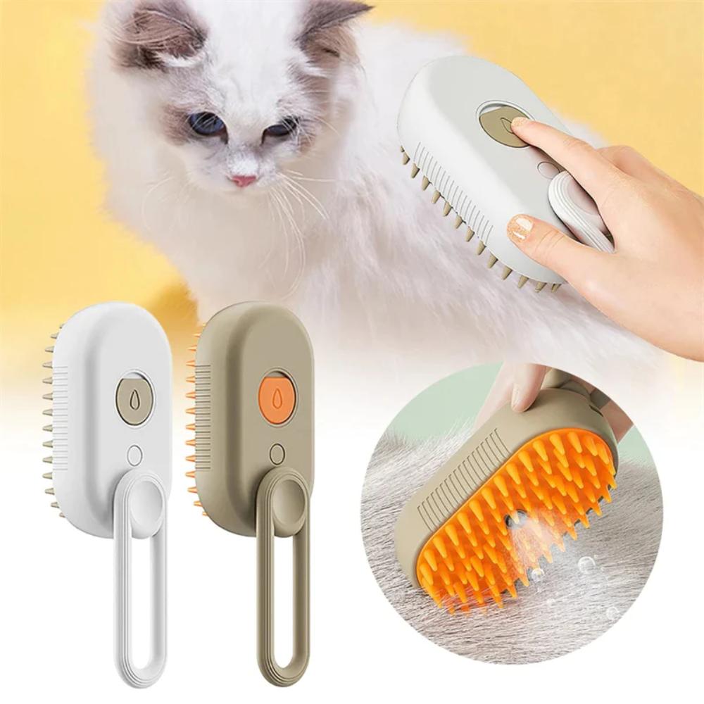 Grooming Cat Brush – Pet Hair Remover with Gentle Steam Technology