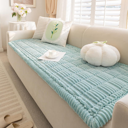 Plush Pet Sofa Protector | Comfortable, Grip & Machine Washable