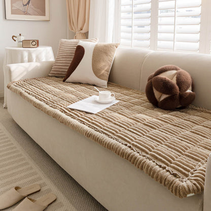 Plush Pet Sofa Protector | Comfortable, Grip & Machine Washable