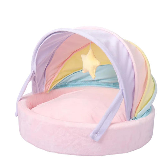 Rainbow Cat Bed - Cat Canopy Bed