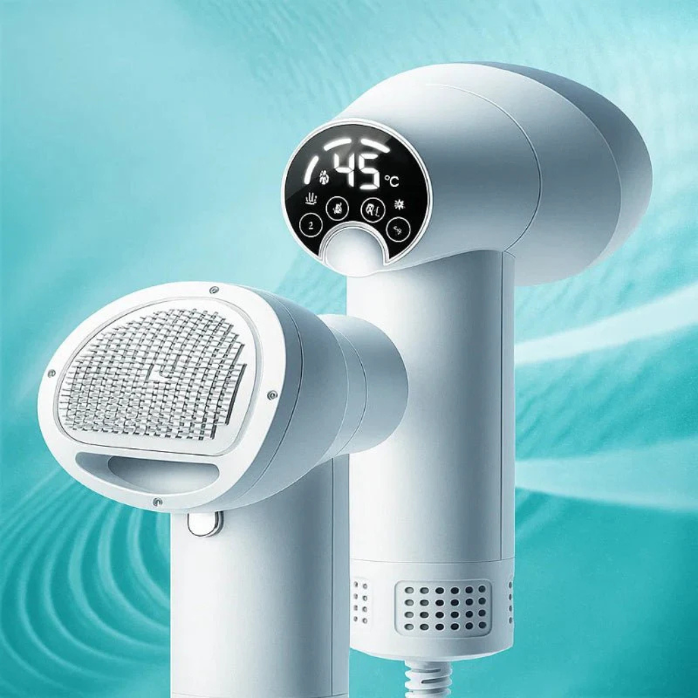 Silent Dual Pet Hair Dryer Brush - Peties
