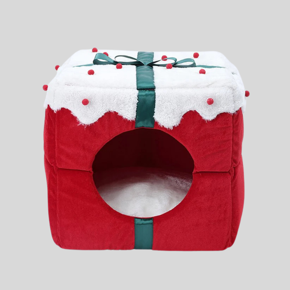 Cozy Holiday Pet Bed House - Peties
