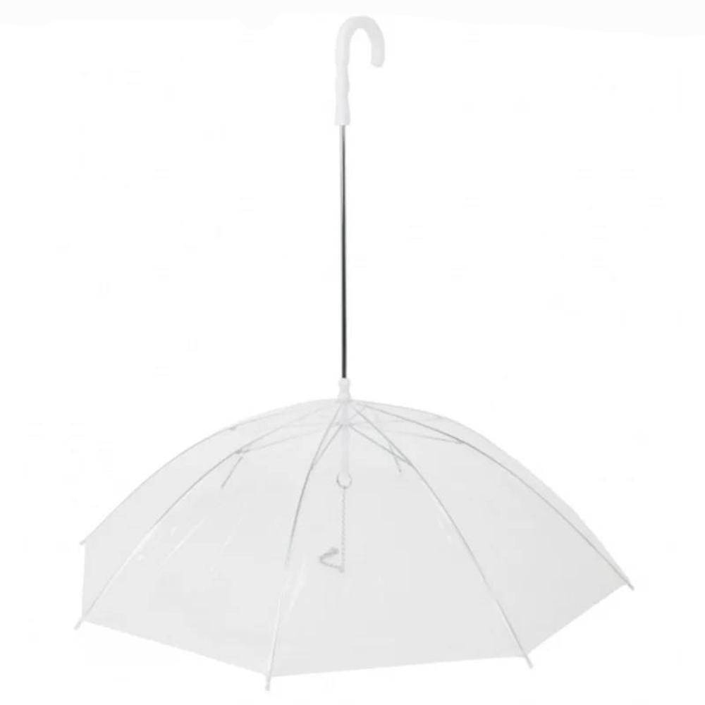 Walking Dog Umbrella with Leash - Transparent Umbrella