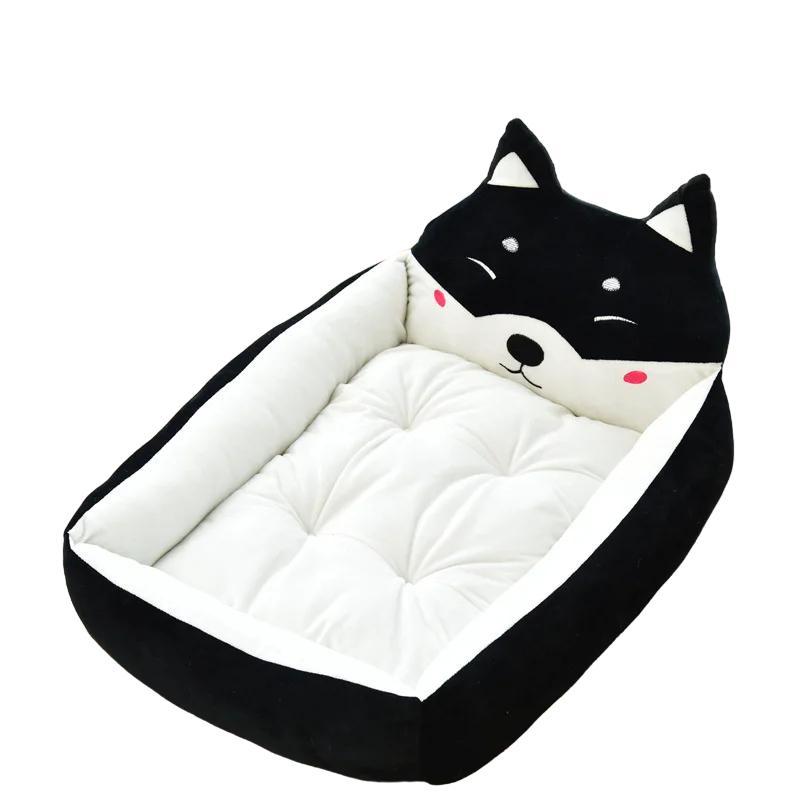 Warm Cartoon Dog Bed – Cozy Basket for Your Furry Friend