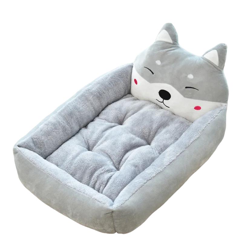 Warm Cartoon Dog Bed – Cozy Basket for Your Furry Friend